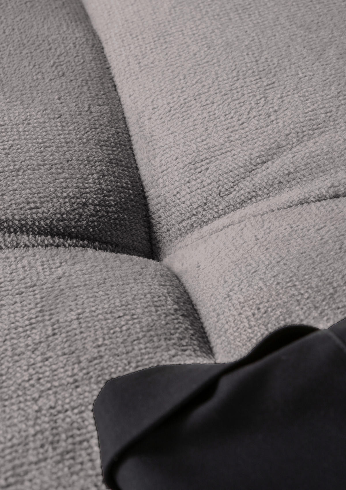 ECKSOFA  in Plüsch Grau  190/288 cm  - Dunkelbraun/Grau, KONVENTIONELL, Holz/Textil (190/288cm) - Carryhome