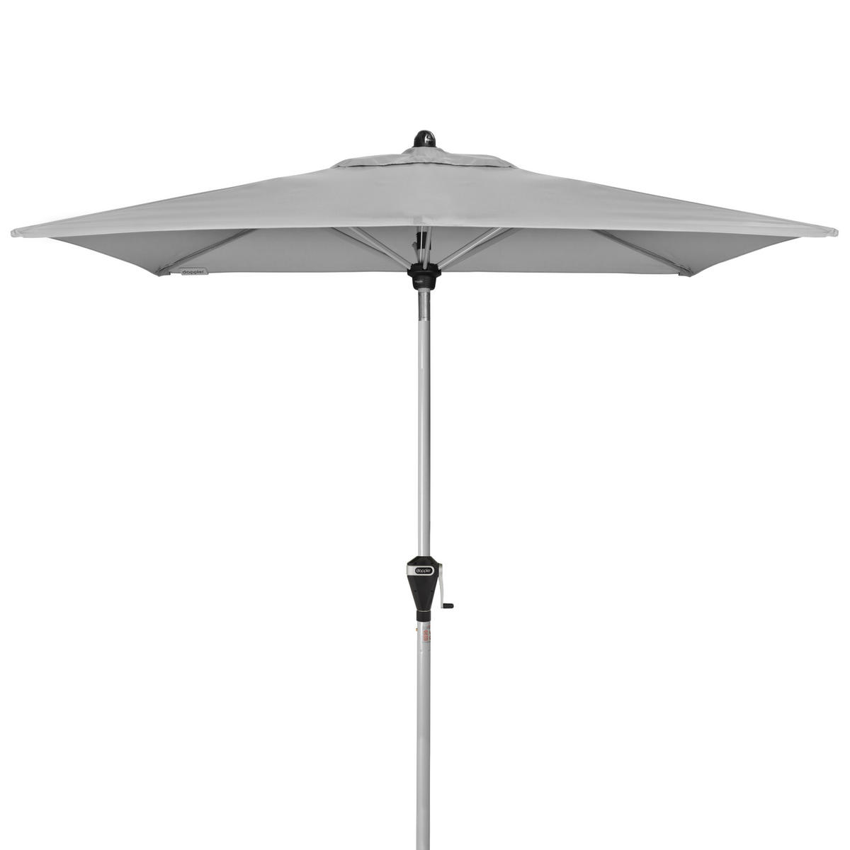 SONNENSCHIRM 210x140 cm Hellgrau  - Silberfarben/Hellgrau, Basics, Textil/Metall (210/140cm) - Doppler