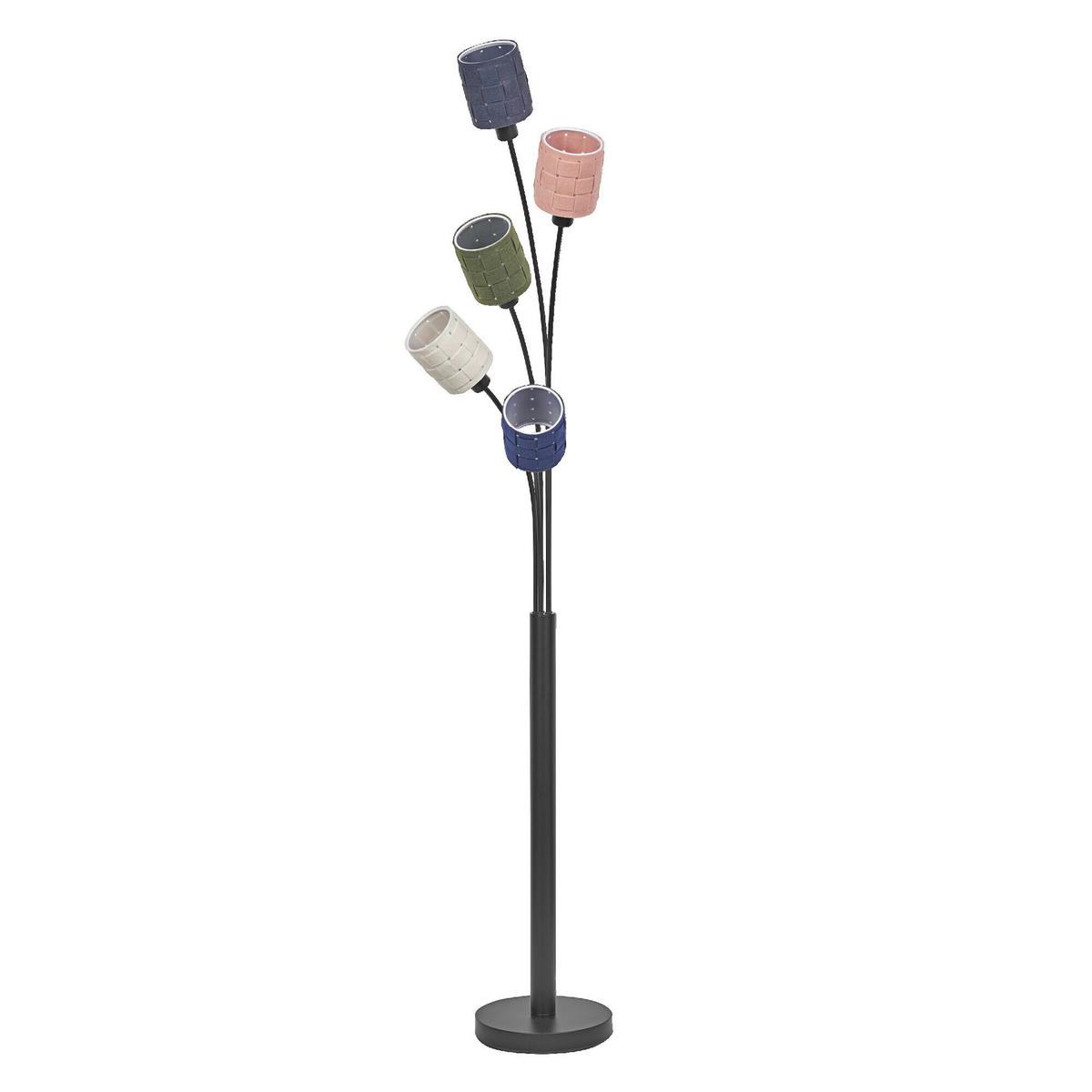 STEHLEUCHTE 50.5/173 cm    - Multicolor, Basics, Naturmaterialien/Metall (50.5/173cm) - Osram