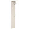 GARDEROBENPANEEL  in 33/167/31 cm  - Taupe/Chromfarben, Design, Holzwerkstoff/Metall (33/167/31cm) - Moderano