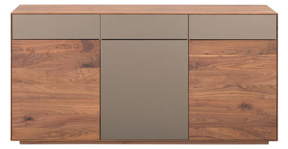 SIDEBOARD - Nussbaumfarben/Bronzefarben, Natur, Glas/Holz (170/85/41cm) - Dieter Knoll