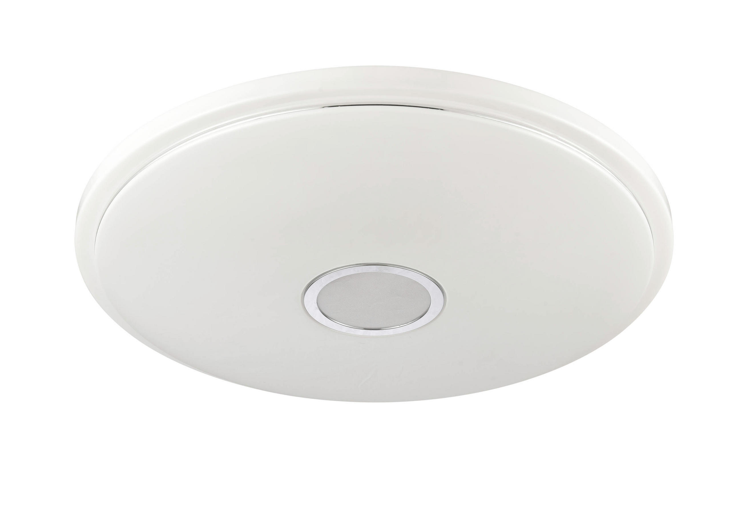 LED STROPNÉ SVIETIDLO, 40 cm - biela/chrómová, Lifestyle, kov/plast (40cm) - Boxxx