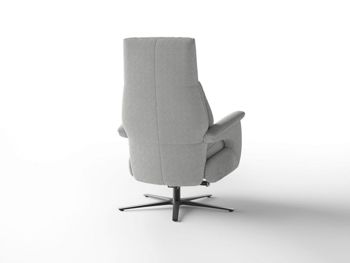RELAXSESSEL Textil Silberfarben  - Silberfarben/Schwarz, Basics, Textil/Metall (75/115/85cm) - Sit & More
