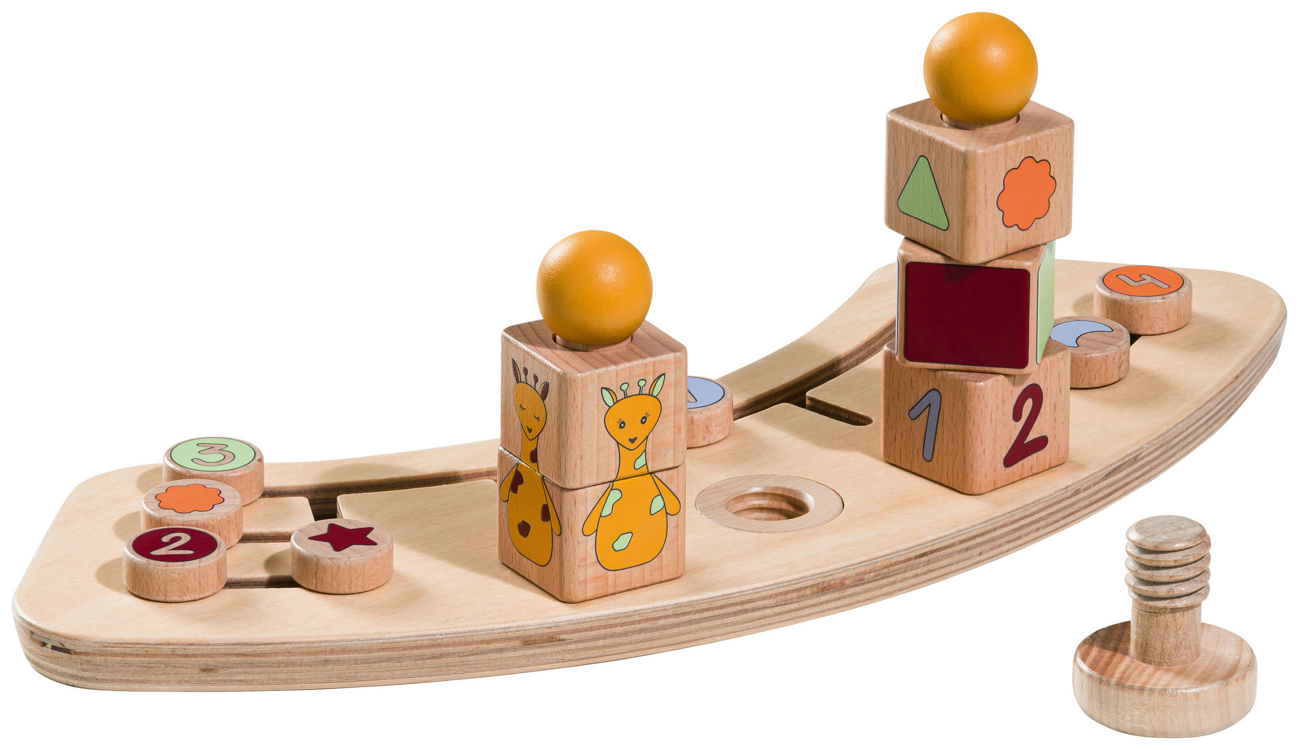 MOTORIKSPIEL - Multicolor/Naturfarben, Basics, Holz/Kunststoff (37/15/13cm) - Hauck