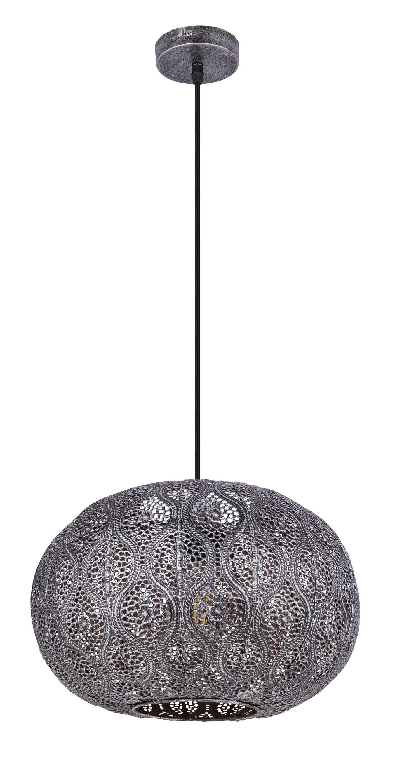 LED-HÄNGELEUCHTE 30/120 cm    - Silberfarben/Schwarz, Design, Kunststoff/Metall (30/120cm) - Globo