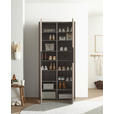 SCHUHSCHRANK  in 90/195/38 cm  - Kaschmir/Schwarz, Design, Holzwerkstoff/Kunststoff (90/195/38cm) - Voleo