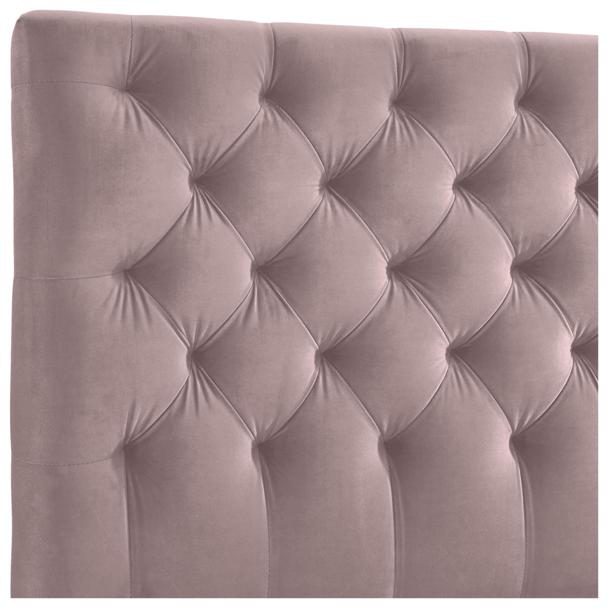 POLSTERBETT 140/200 cm,  in Flieder, gepolstertes Kopfteil,  - Flieder/Schwarz, KONVENTIONELL, Kunststoff/Textil (140/200cm) - home24