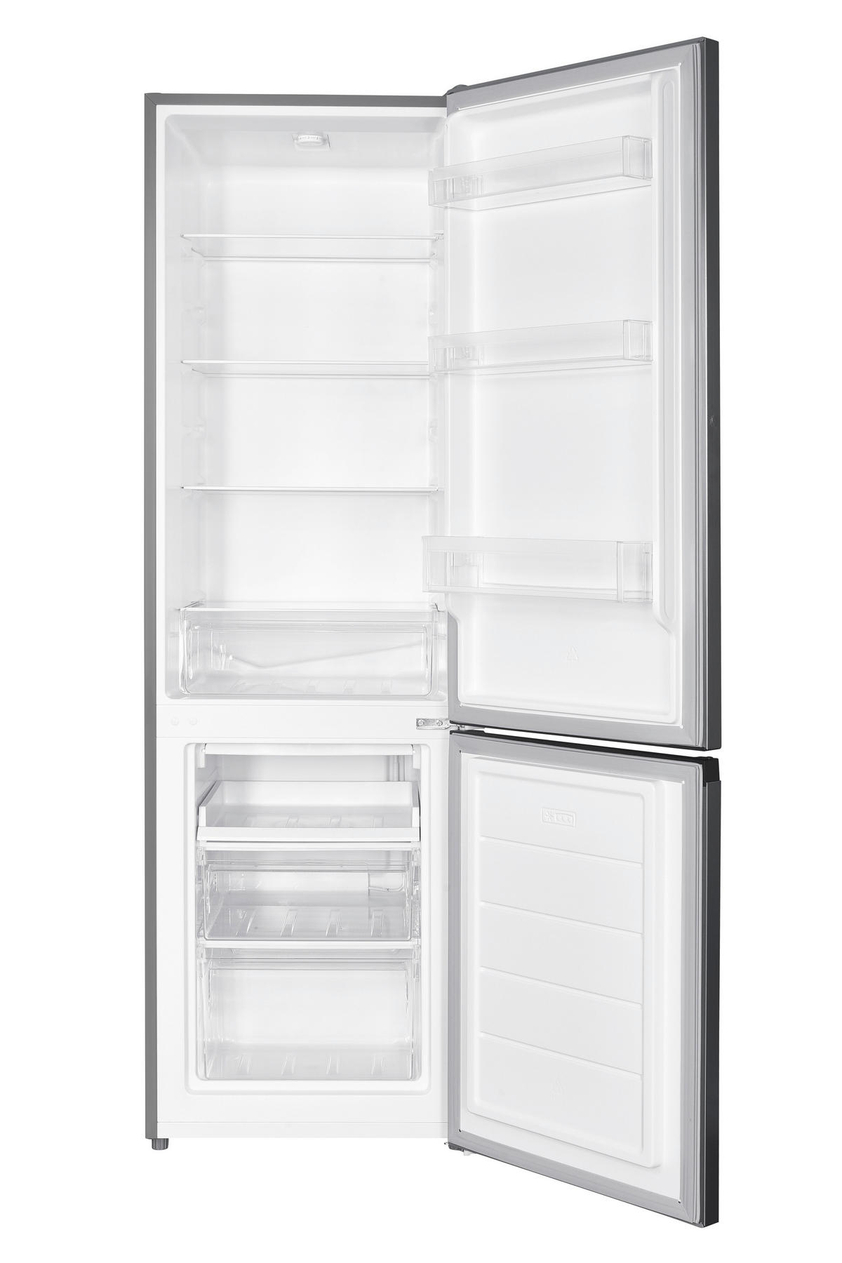 KÜHL-GEFRIER-KOMBINATION KGK 2755  - Edelstahlfarben, Basics, Metall (55/180/56cm) - Nabo