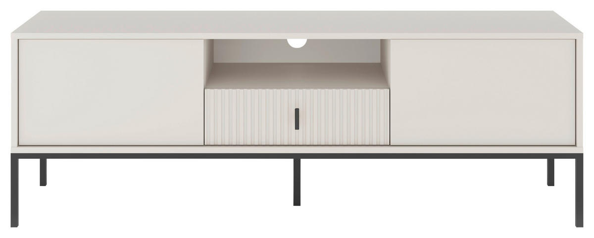 LOWBOARD Maggiore  in 154,5/52,4/39 cm  - Kaschmir/Schwarz, Design, Holzwerkstoff/Metall (154,5/52,4/39cm) - Boxxx