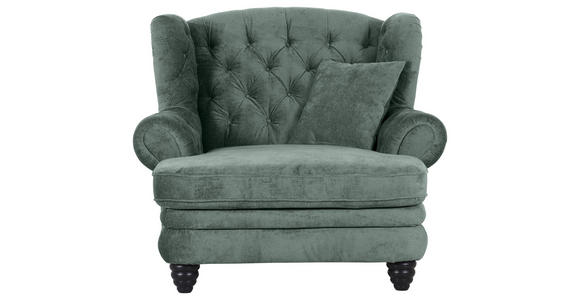 XXL-SESSEL - Petrol/Schwarz, Design, Holz/Textil (127/106/149cm) - Landscape