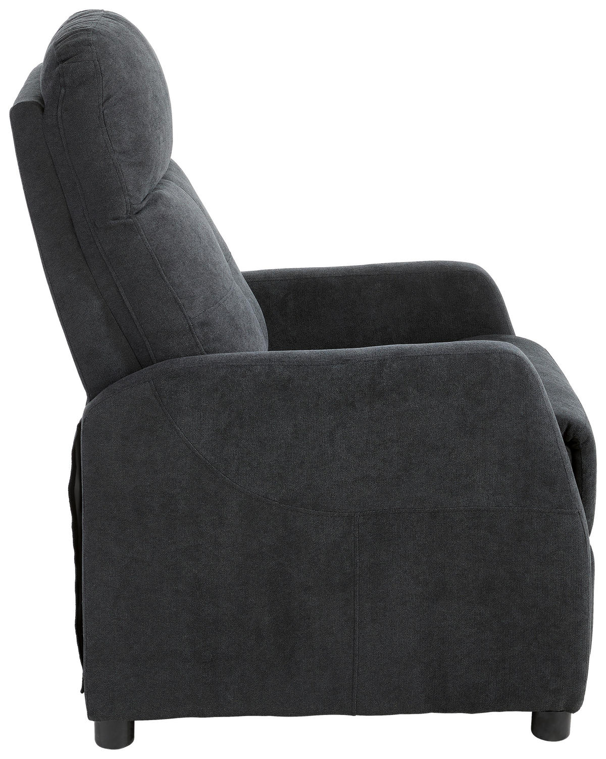 FOTELJA ZA GLEDANJE TELEVIZORA 65/80-105/90-154 cm , antracit  - bela/crna, Osnovno, tekstil/plastika (65/80-105/90-154cm) - Ti'me