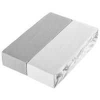 KINDERSPANNBETTTUCH 2er Set 60-70/120-140 cm   - Hellgrau/Weiß, Basics, Textil (60-70/120-140cm) - My Baby Lou