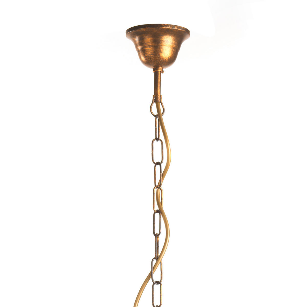 KRONLEUCHTER 75/82 cm   - Bronzefarben, KONVENTIONELL, Glas/Metall (75/82cm)