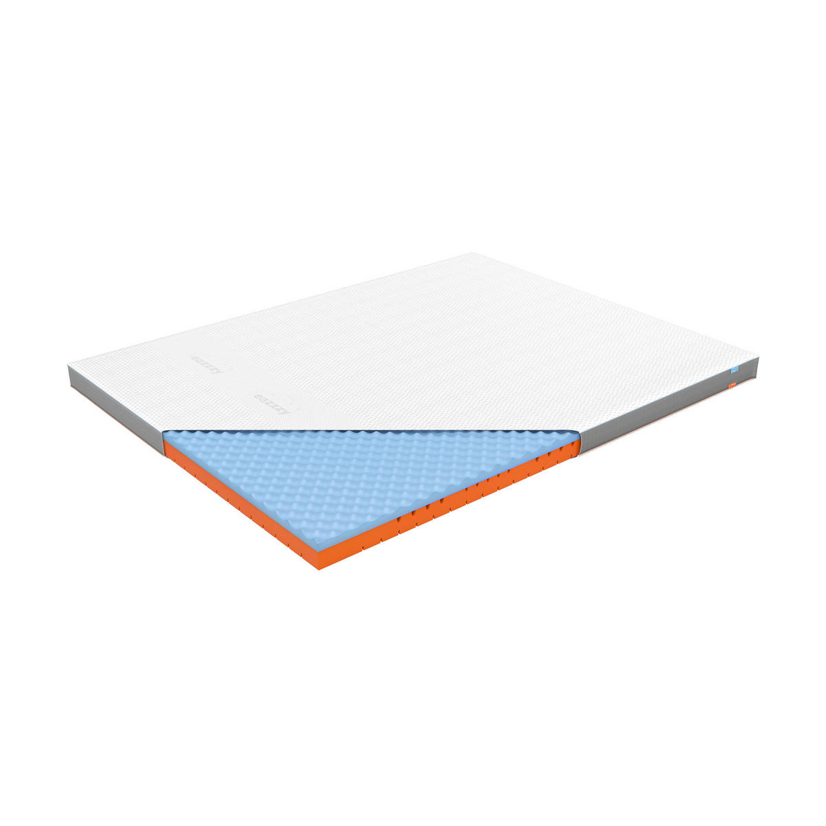 TOPPER Eazzzy Topper Premium Cube Advance 160/200 cm Höhe ca.  - Weiß, Basics, Kunststoff (160/200cm) - Genius