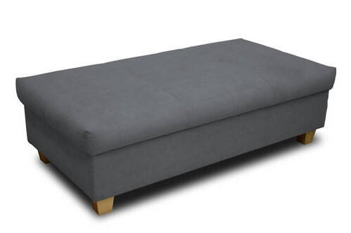 HOCKER Mikrofaser Dunkelgrau  - Dunkelgrau, KONVENTIONELL, Holz/Textil (140/42/80cm) - MID.YOU