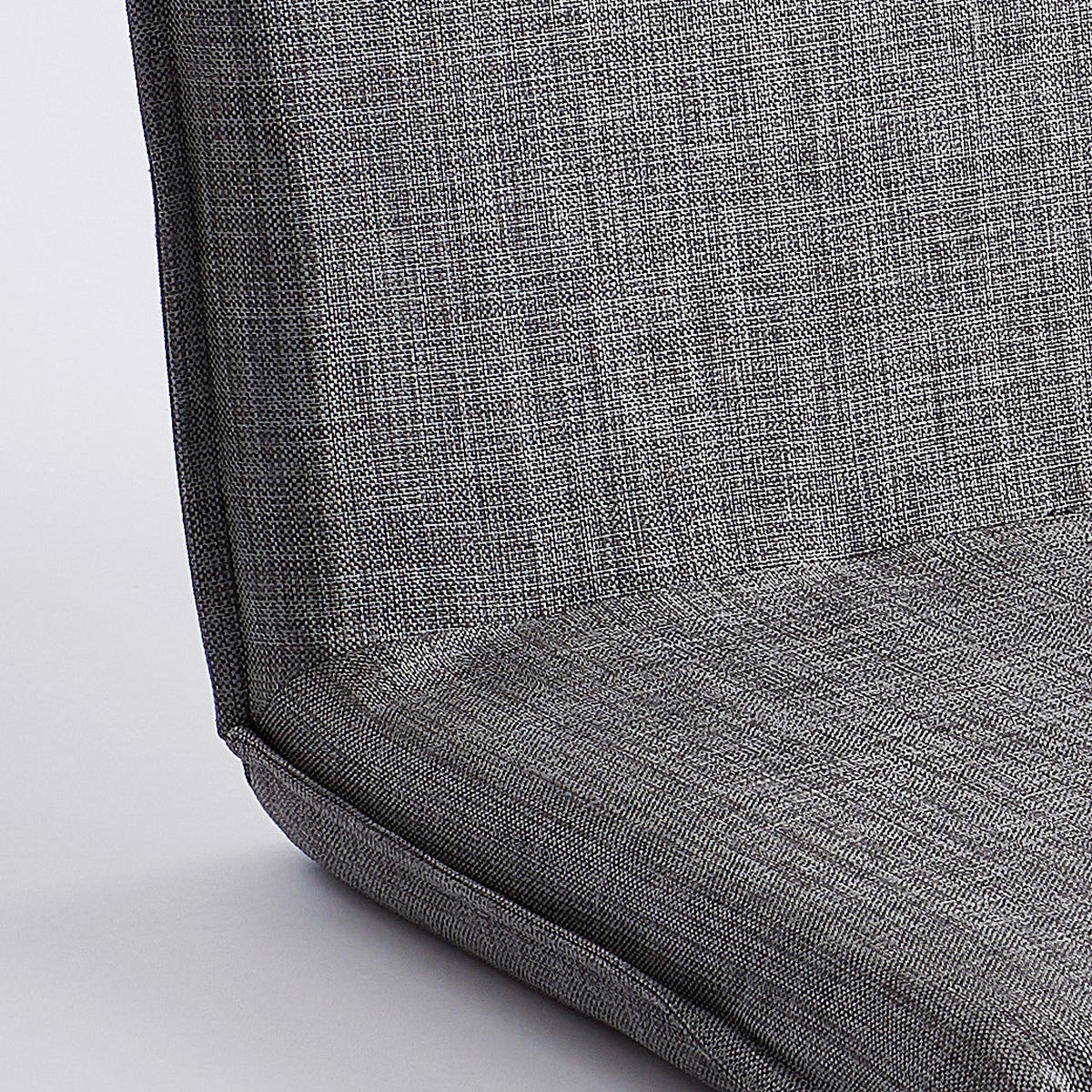 SITZSCHALE - Grau, MODERN, Textil/Metall (45/47/47cm) - Amatio