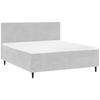 BOXBETT 160/200 cm  in Silberfarben  - Silberfarben/Schwarz, KONVENTIONELL, Holz/Textil (160/200cm) - Welnova