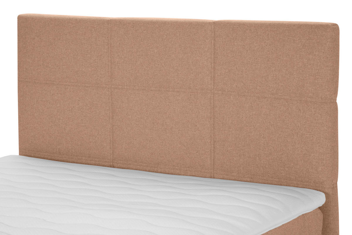 BOXSPRINGBETT 140/200 cm,  in Orange  - Schwarz/Orange, Design, Kunststoff/Textil (140/200cm) - Welnova