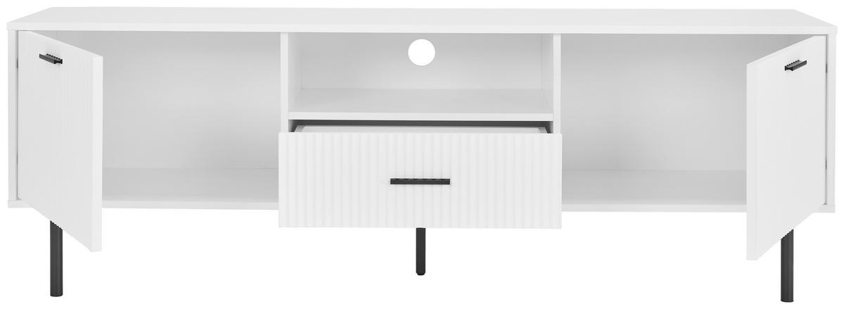 LOWBOARD  in 165/55/40 cm  - Schwarz/Weiß, Design, Holzwerkstoff/Metall (165/55/40cm) - MID.YOU