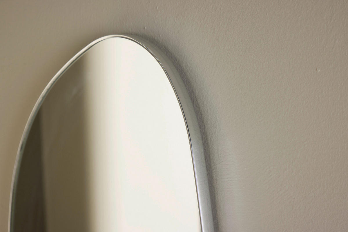 SPIEGEL 40/65/3 cm    in oval  - Silberfarben, MODERN, Glas/Metall (40/65/3cm) - Livetastic