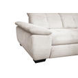 ECKSOFA in Cord Creme  - Creme/Schwarz, Design, Textil/Metall (313/242cm) - Xora