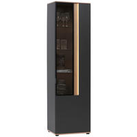 VITRINE 60,6/213,1/42 cm Anthrazit  60,6/213,1/42 cm  - Anthrazit, Design, Glas/Holzwerkstoff (60,6/213,1/42cm) - Dieter Knoll