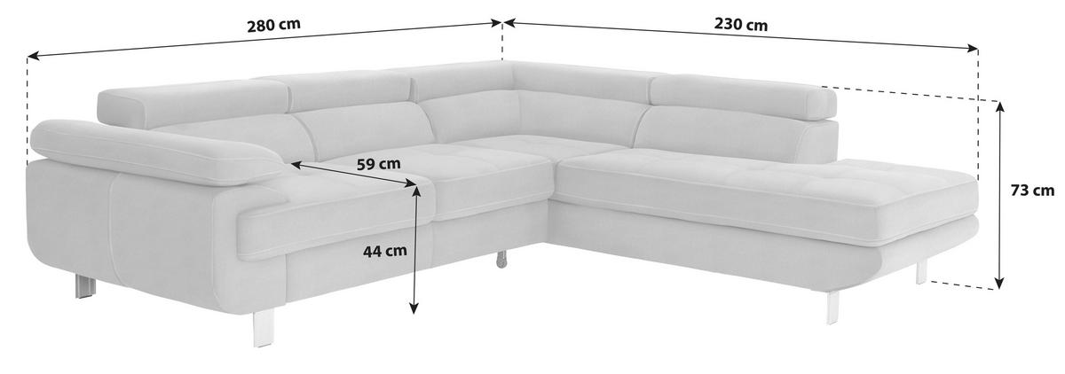 Ondega Ecksofa mit Schlaffunktion + Bettkasten