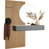 GARDEROBE  in 170/192/40 cm  - Anthrazit/Naturfarben, Design, Glas/Holz (170/192/40cm) - Dieter Knoll