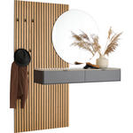 GARDEROBE  in 170/192/40 cm  - Anthrazit/Naturfarben, Design, Glas/Holz (170/192/40cm) - Dieter Knoll