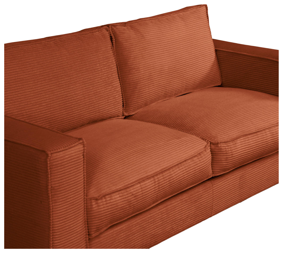 SCHLAFSOFA in Cord Rostfarben  - Rostfarben/Dunkelbraun, Design, Holz/Textil (203/85/99cm) - MID.YOU