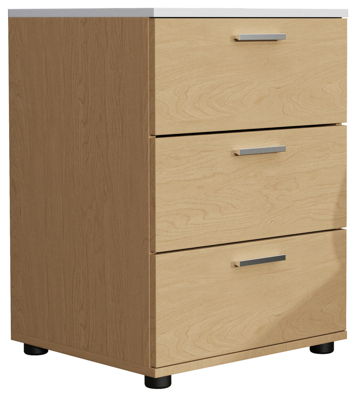 NACHTTISCH 46/59/42 cm  in Weiss, Eichefarben  - Honigeiche/Weiss, Modern, Holzwerkstoff/Kunststoff (46/59/42cm) - MID.YOU