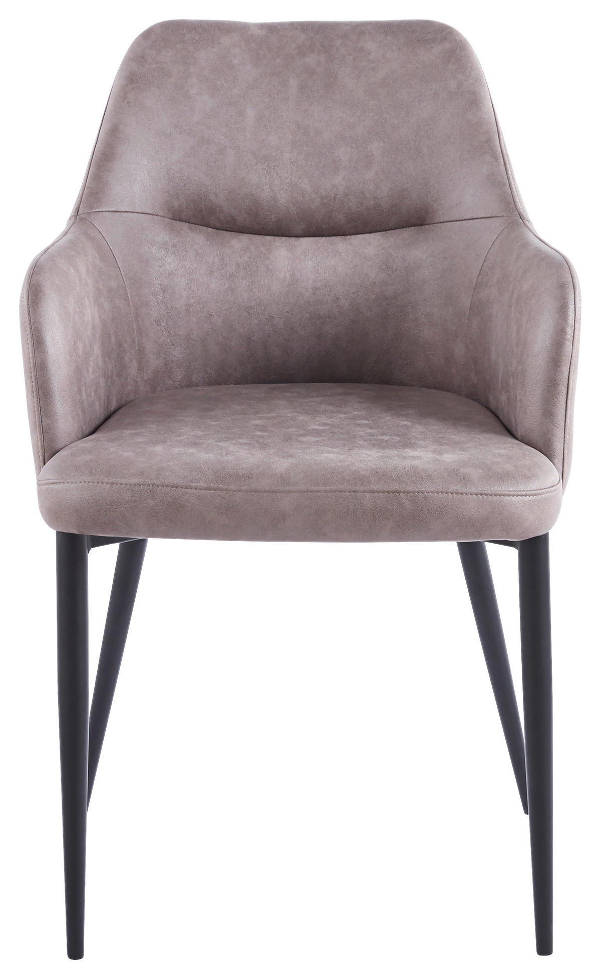SADA ŽIDLÍ S PODRUČKAMI 2 kusy - šedá/černá, Moderní, kov/textil (55/88/64cm) - MID.YOU