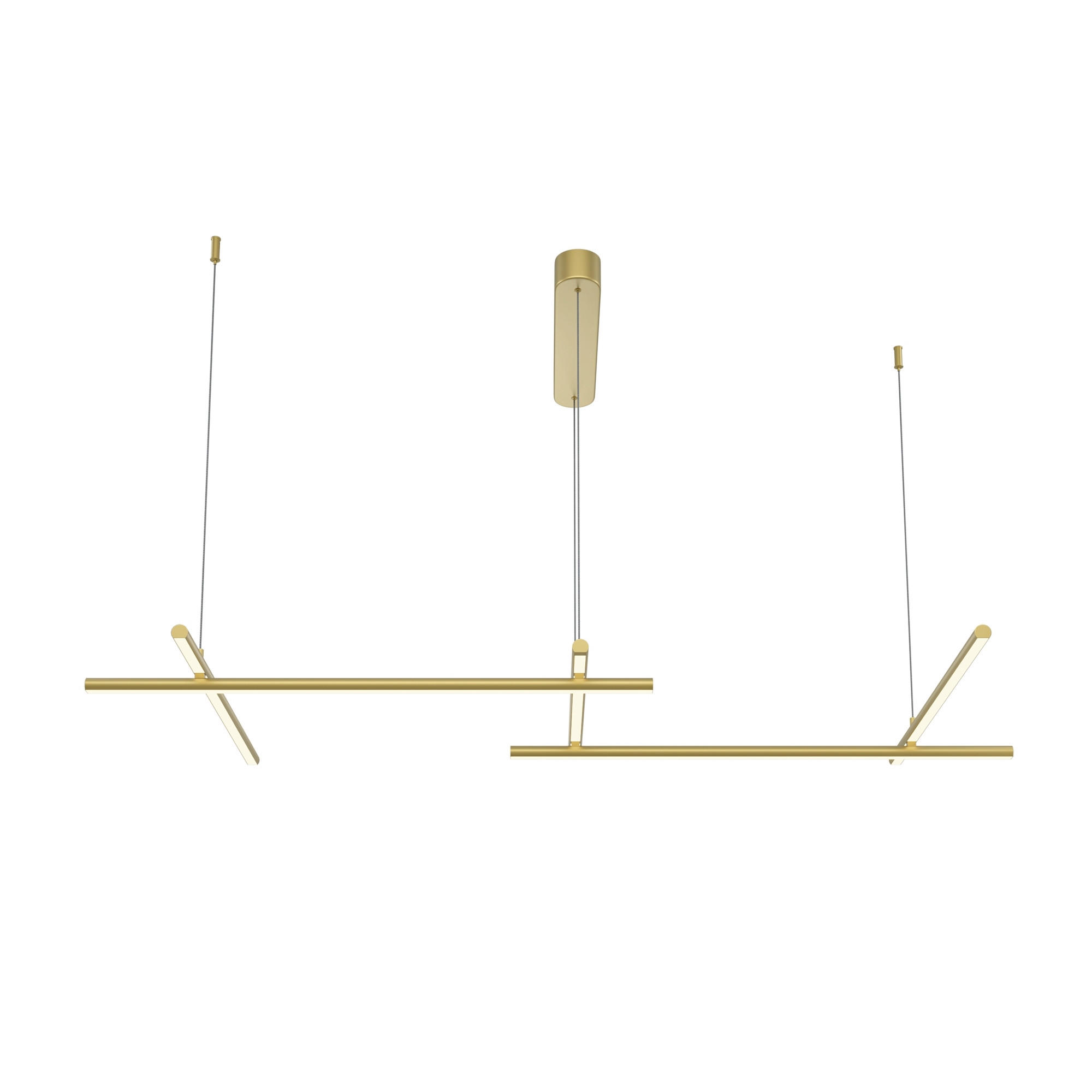 PENDELLEUCHTE  54.3/310/121.4 cm   - Goldfarben, Design, Metall (54.3/310/121.4cm) - MAYTONI