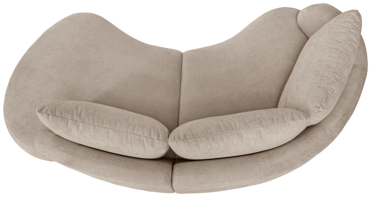 ECKSOFA in Mikrofaser Taupe  - Taupe/Schwarz, Modern, Kunststoff/Textil (139/250cm) - Livetastic