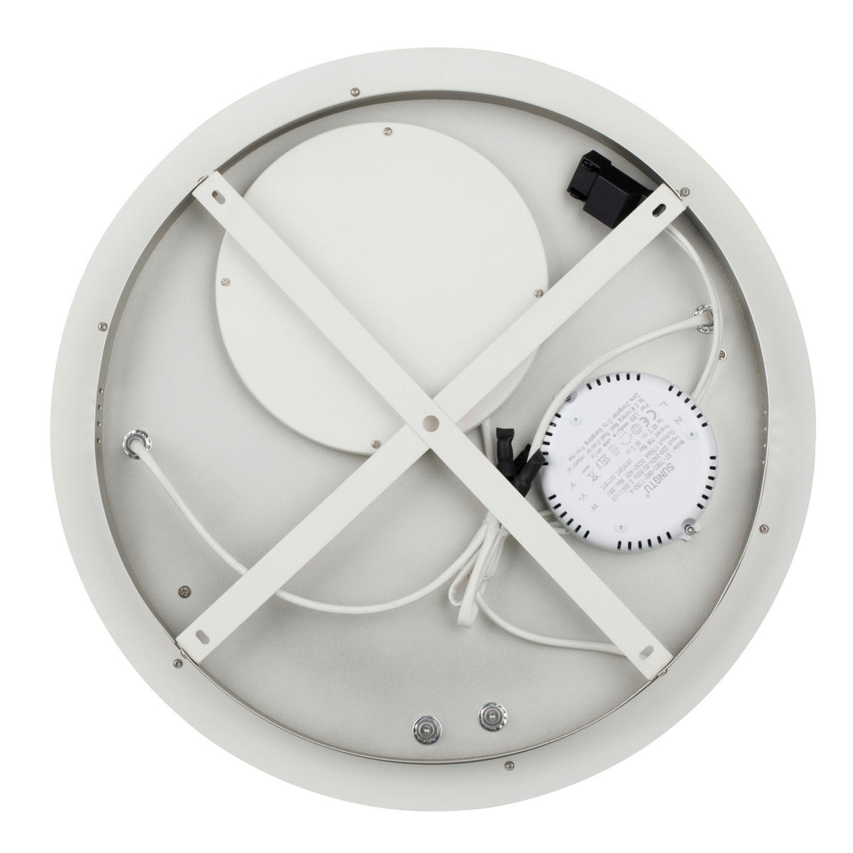 LED-DECKENLEUCHTE Oria 111/86/13 cm  - Nickelfarben, Design, Kunststoff/Metall (111/86/13cm) - Novel