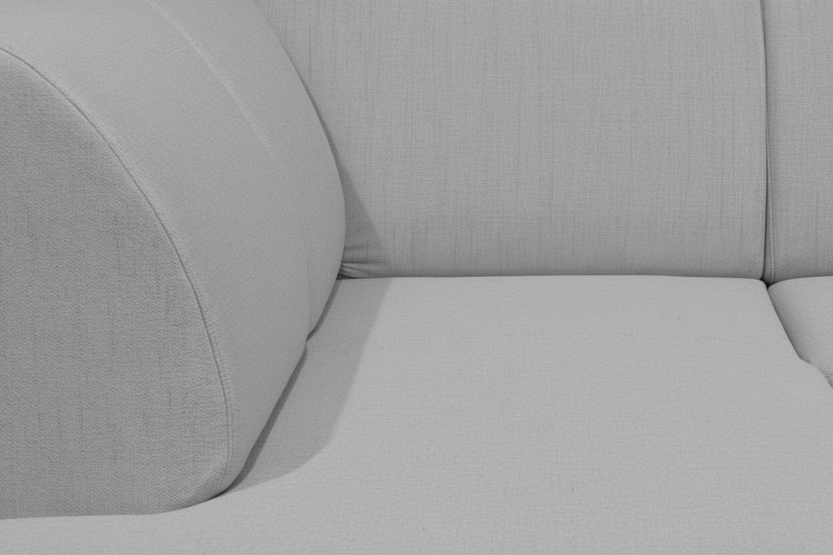 WOHNLANDSCHAFT NIKAS in Bouclé Grau  - Buchefarben/Grau, Design, Holz/Holzwerkstoff (310/198/145cm) - MID.YOU
