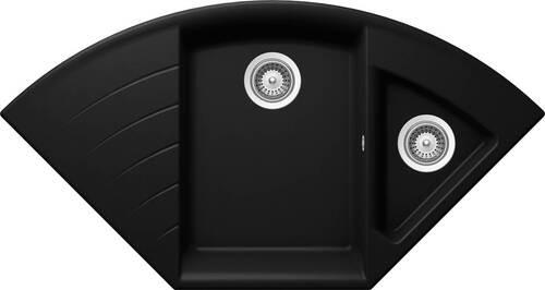 SPÜLE LOTC150UPUR  - Schwarz, Basics, Stein (108,2/57,5cm) - Schock