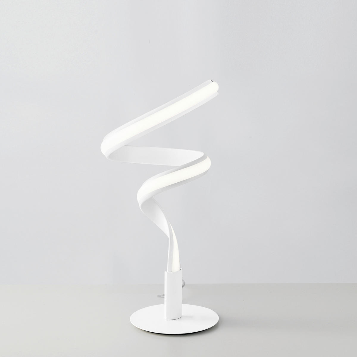 LED-TISCHLEUCHTE Luce Ambiente e Design 24/18/49 cm   - Weiß, Design, Kunststoff/Metall (24/18/49cm)