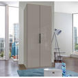 DREHTÜRENSCHRANK  in Sahara  - Schwarz/Sahara, KONVENTIONELL, Glas/Holzwerkstoff (100/236/58cm) - Hom`in