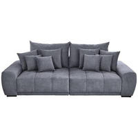 BIG SOFFA i flatväv mörkgrå  - mörkgrå/svart, Klassisk, trä/textil (280/67/120cm) - MID.YOU
