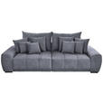 BIGSOFA in Flachgewebe Dunkelgrau  - Dunkelgrau/Schwarz, KONVENTIONELL, Holz/Textil (280/67/120cm) - Carryhome