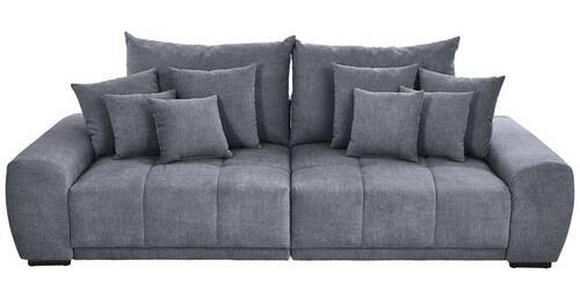 BIGSOFA in Flachgewebe Dunkelgrau  - Dunkelgrau/Schwarz, KONVENTIONELL, Holz/Textil (280/67/120cm) - Carryhome