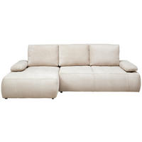 ECKSOFA Naturfarben Webstoff  - Schwarz/Naturfarben, KONVENTIONELL, Kunststoff/Textil (162/282cm) - Carryhome