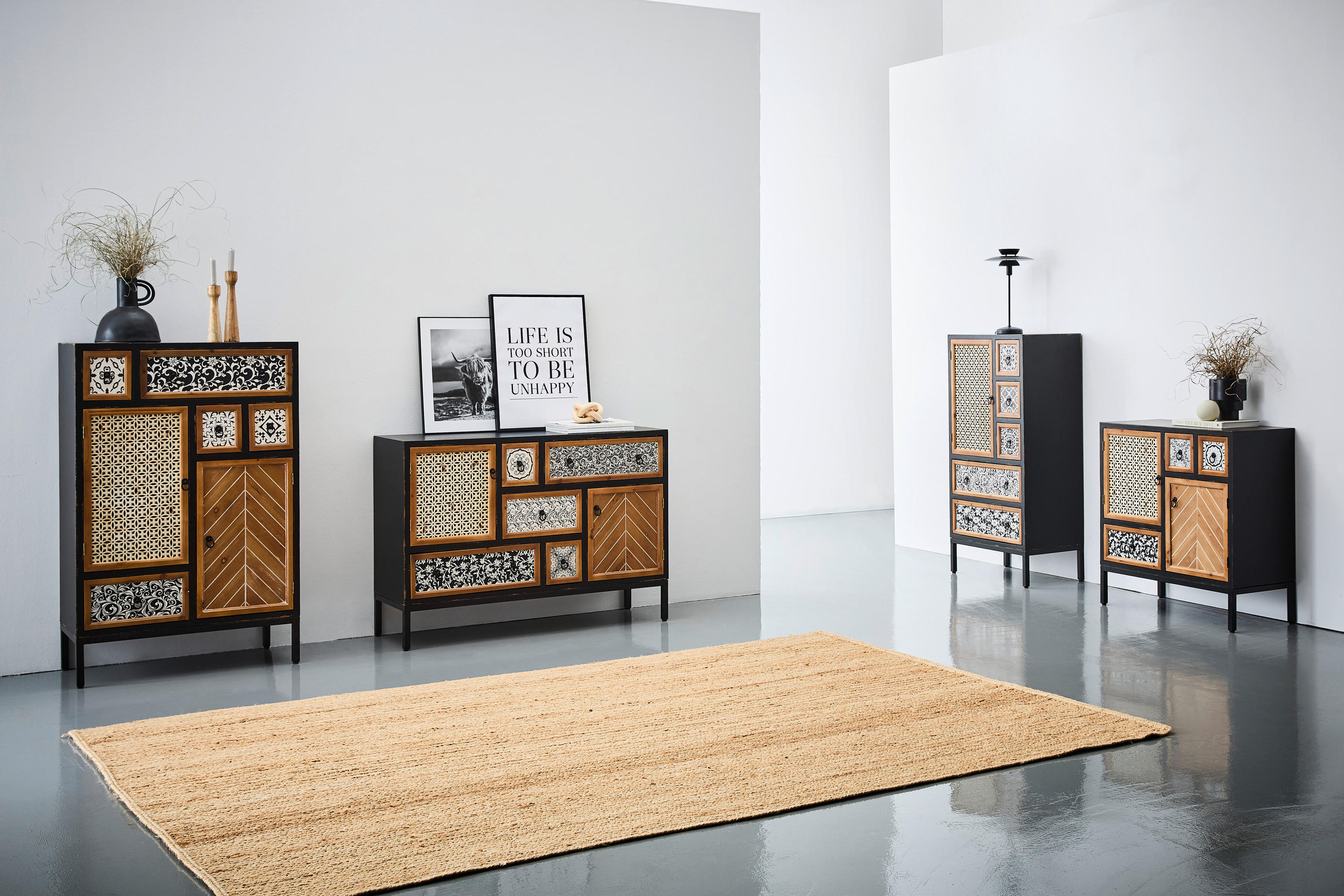 KOMMODE  in 80/84/38 cm  - Multicolor/Schwarz, ROMANTIK / LANDHAUS, Holz/Holzwerkstoff (80/84/38cm) - Landscape