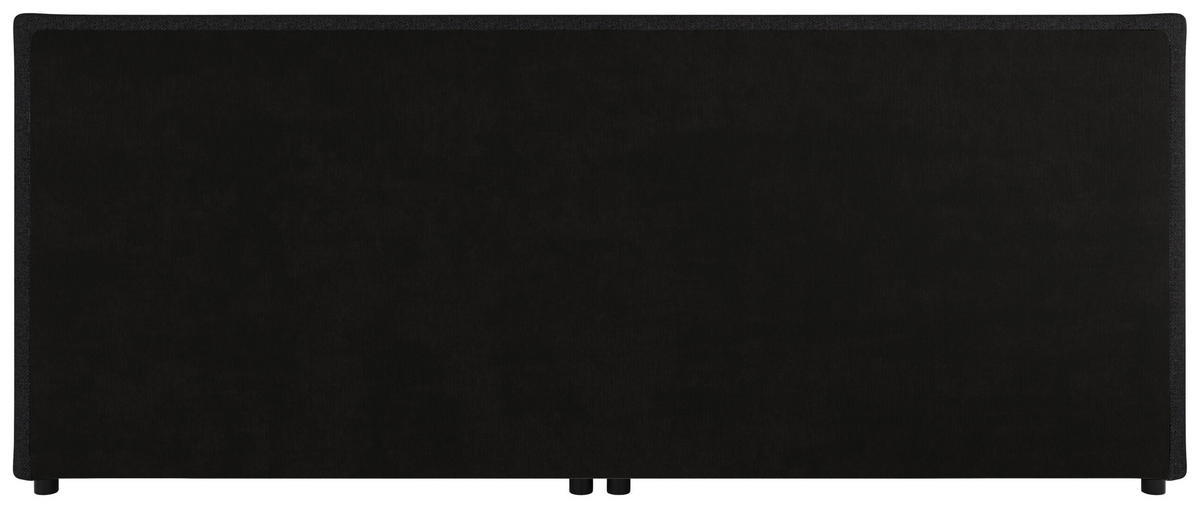 BOXSPRINGBETT 240/200 cm,  in Anthrazit, gepolstertes Kopfteil, Topper, H3 + H3 = fest  - Anthrazit/Schwarz, MODERN, Karton/Holz (240/200cm) - MID.YOU