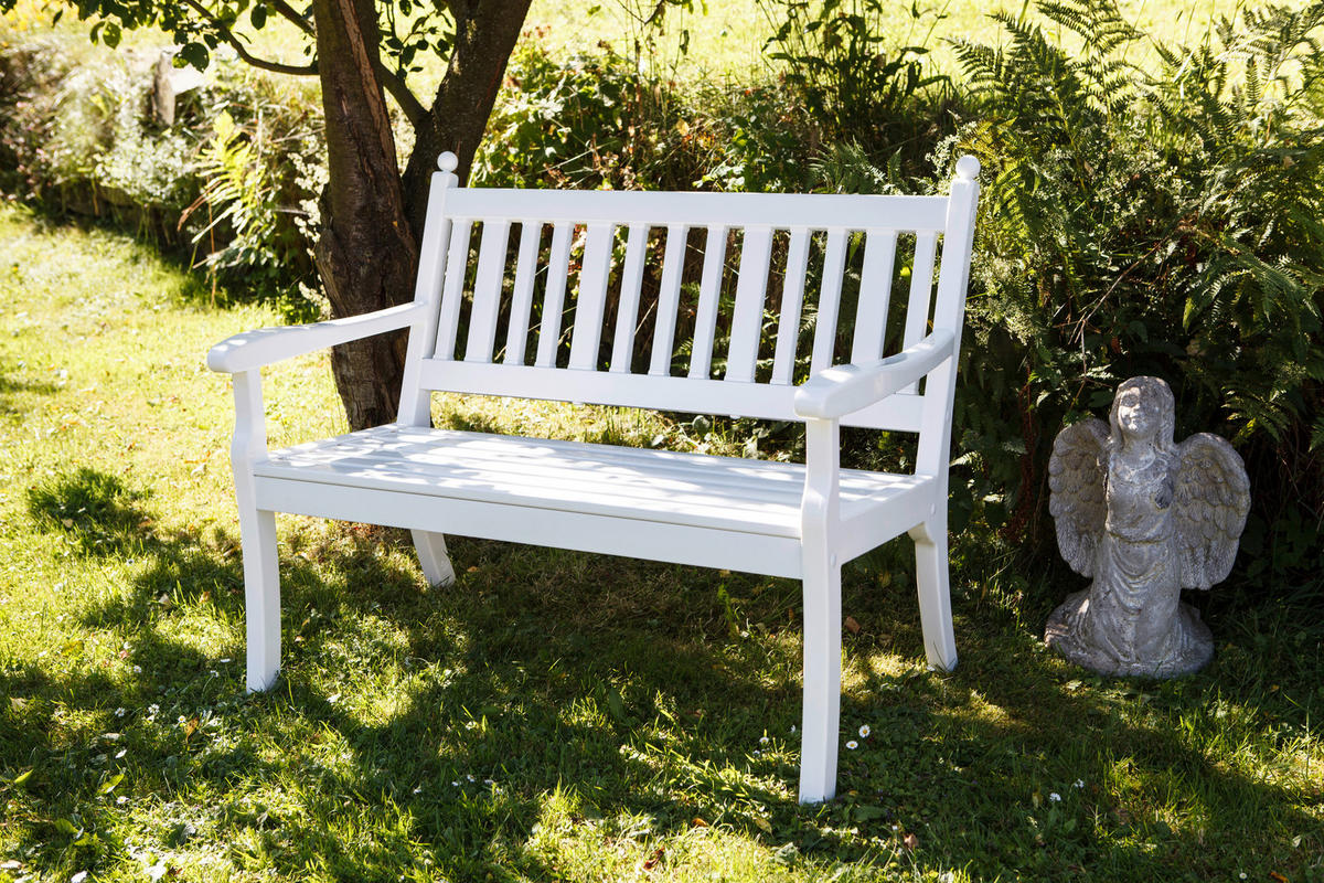 GARTENBANK 115/88/69 cm   - Weiß, Basics, Kunststoff (115/88/69cm) - Modante