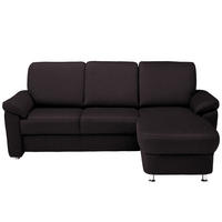 ECKSOFA in Webstoff Anthrazit  - Chromfarben/Anthrazit, Konventionell, Textil/Metall (220/163cm) - Beldomo System