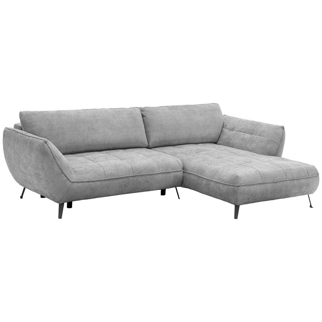 Thumbnail - Livetastic Ecksofa Samoa, Hellgrau, Textil, 3-Sitzer, Füllung: Silikon, Schaumstoffflocken, Ottomane rechts, L-Form, 282...