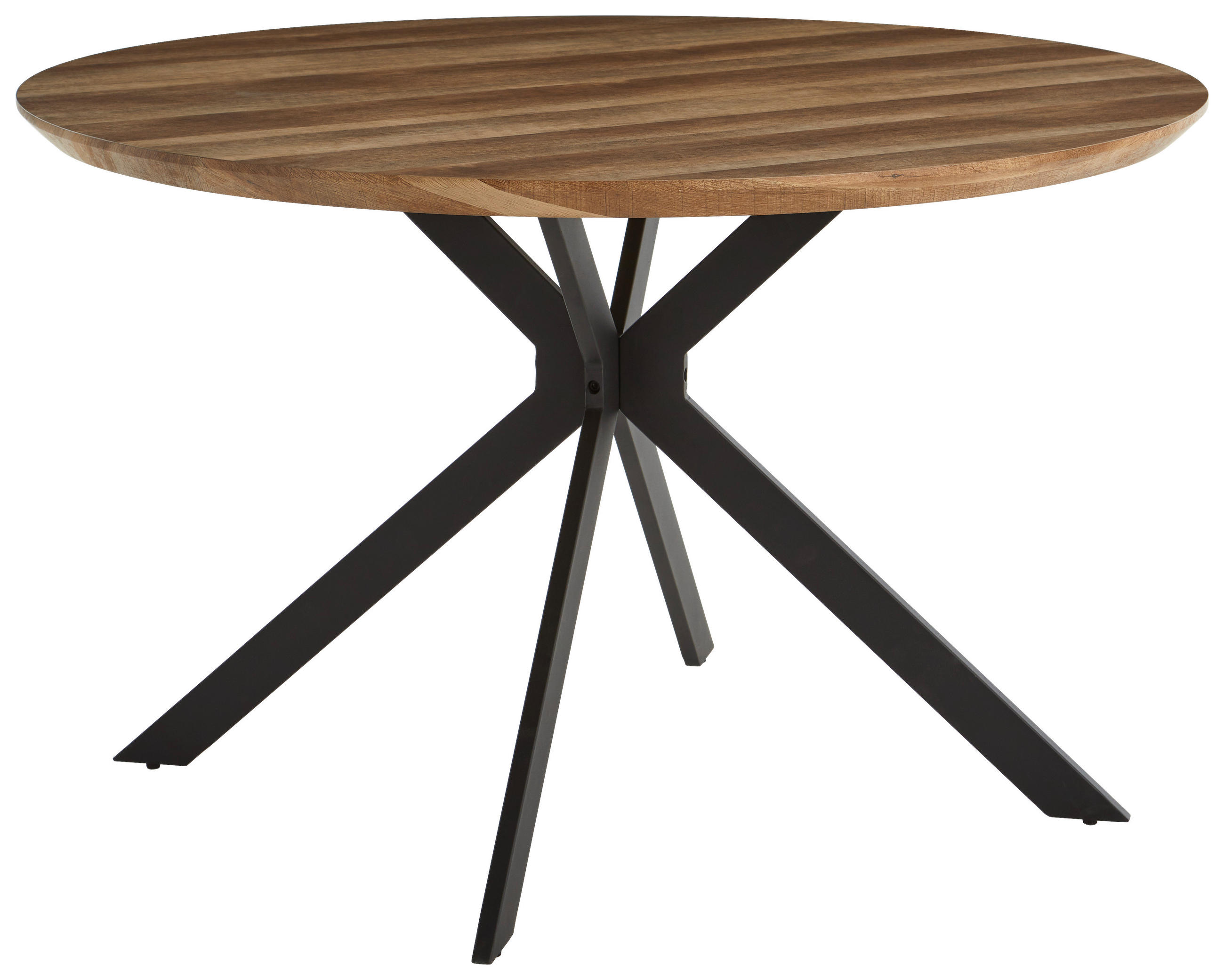 ESSTISCH in Metall, Holzwerkstoff 120/120/76 cm  - Eichefarben/Schwarz, MODERN, Holzwerkstoff/Metall (120/120/76cm) - MID.YOU
