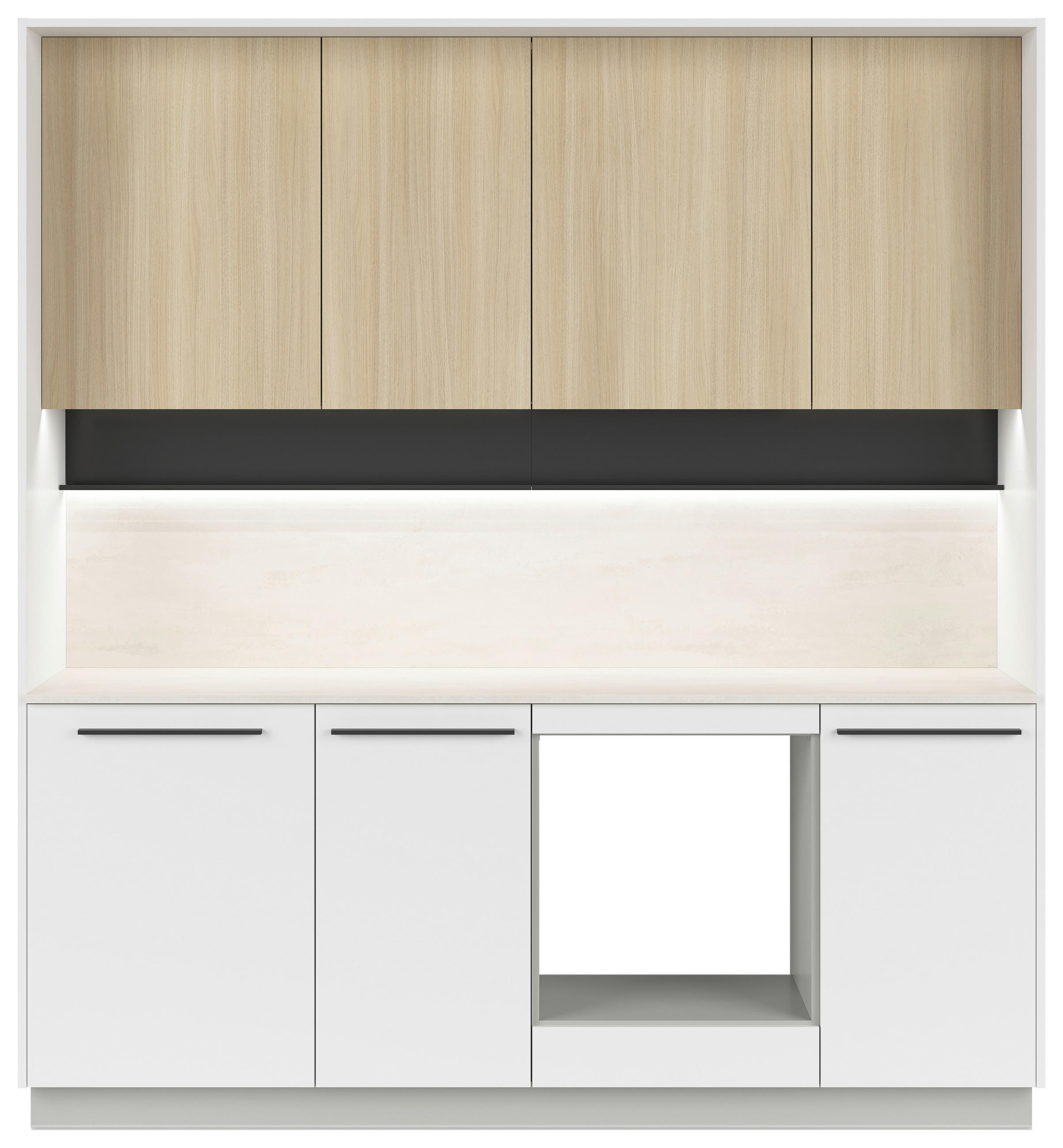 PASSEPARTOUTRAHMEN 213,7/222,7/58,5 cm   - Weiß, Basics, Holzwerkstoff (213,7/222,7/58,5cm) - Visiona